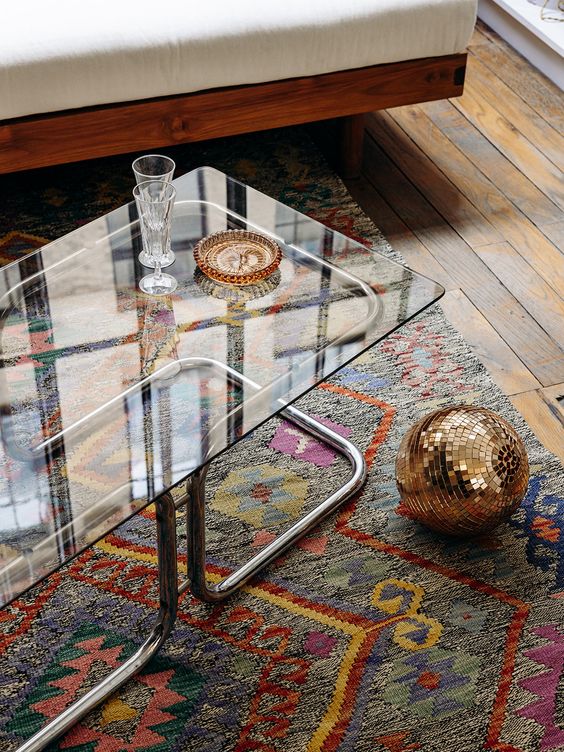 table en verre