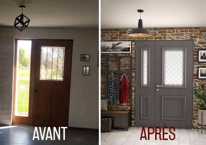 avant après porte Manoir 